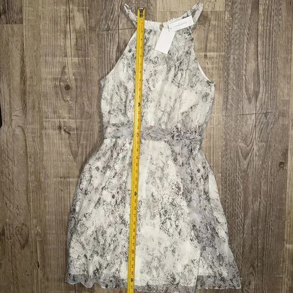 Banana Republic Dress 4 NWT Snake Print Lined Halter Tie Belt - Picture 3 of 5